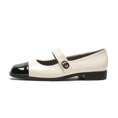 Flats Mary Jane à bout large pour femmes avec soutien de la voûte plantaire