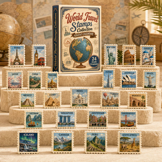 World Famous Stamps Advent Calendar 2026 - 24-Day Festive Countdown