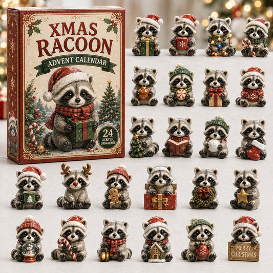Xmas Raccoon Holiday Advent Calendar 2026 - 24-Day Festive Countdown