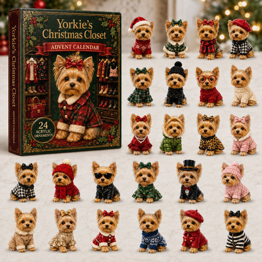 Yorkie Christmas Closet Advent Calendar 2026 - 24-Day Festive Countdown