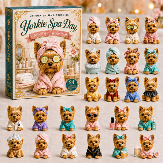 Yorkie Spa Day Advent Calendar 2026 - 24-Day Festive Countdown