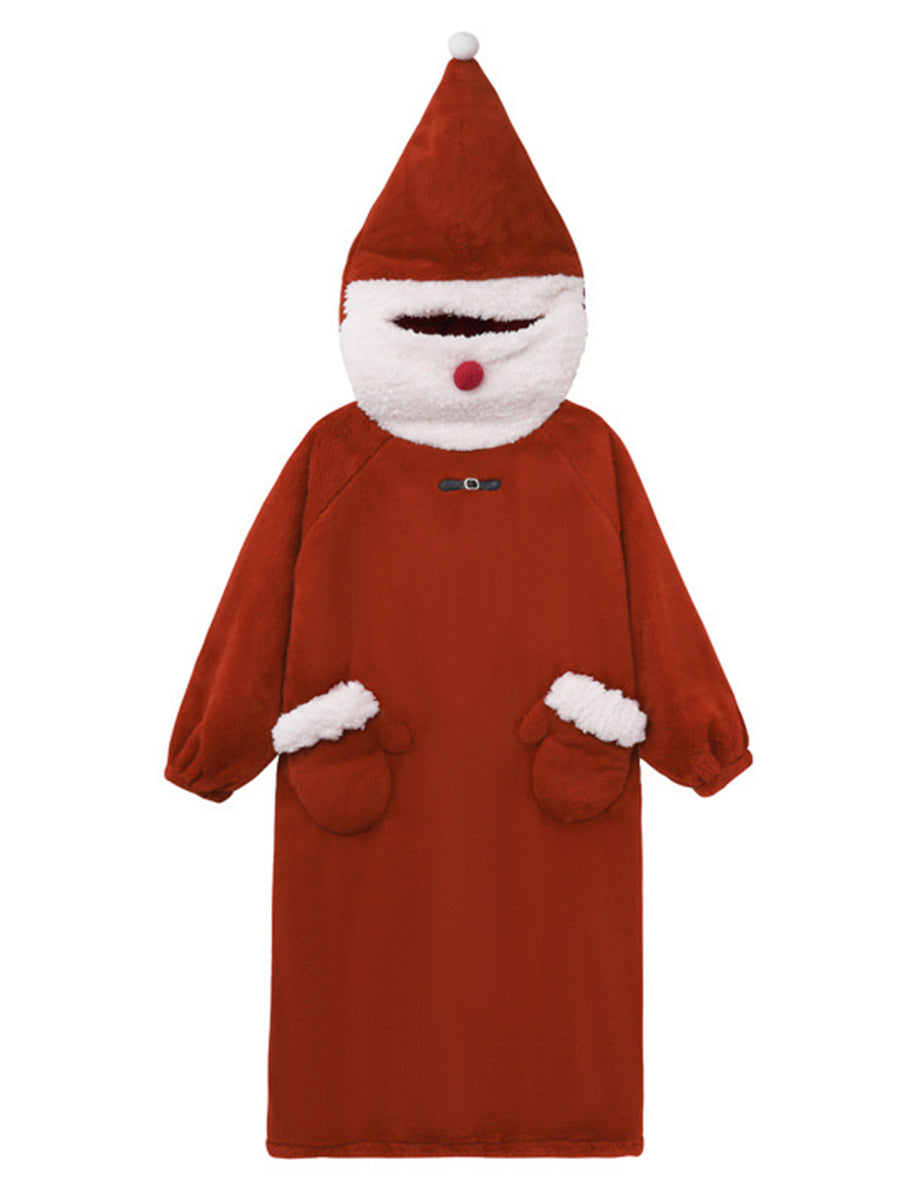 Onbely pyjama père noël avec poches à capuche oversized hiver
