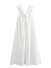 Onbely robe longue licou lâche décontracté vacances blanc