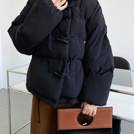 Onbely manteau en coton avec poches col montant femme mode hiver