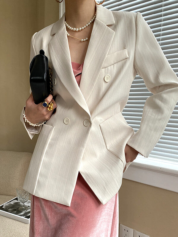 Onbely blazer style tailleur double boutonnage femme - onbely