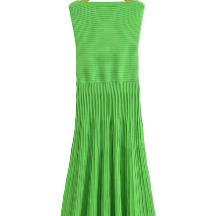 Onbely robe longue moulante bustier col bateau mode vacances vert