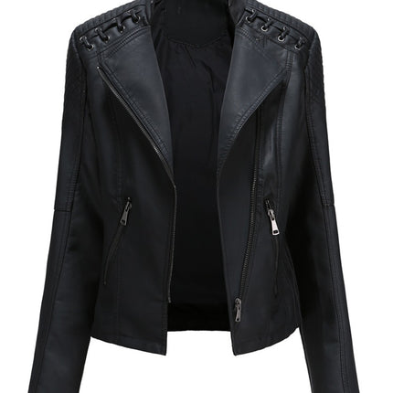 Onbely Perfecto femme en cuir PU avec poches et fermeture éclair