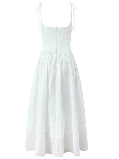 Onbely Robe Midi trapèze Dentelle à fines brides Cocktail