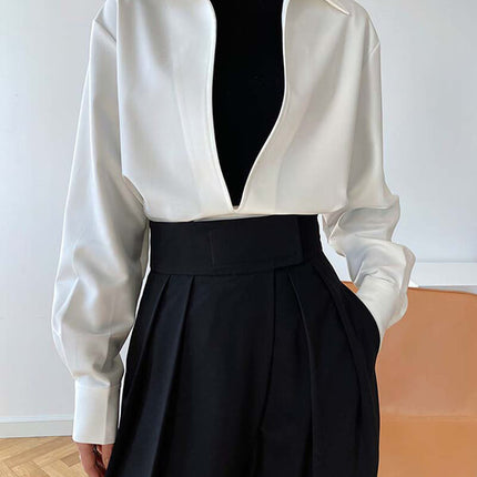 Onbely chemisier décolleté plongeant pour femme - onbely