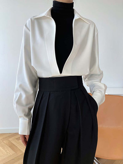 Onbely chemisier décolleté plongeant pour femme - onbely