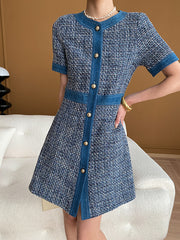 Onbely mini robe en tweed jean mode - onbely