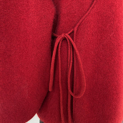 Onbely cardigans strappy rouge noël pour femme - onbely
