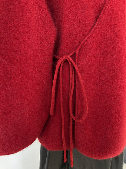 Onbely cardigans strappy rouge noël pour femme - onbely