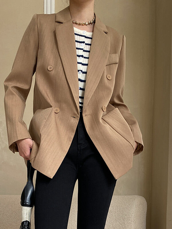 Onbely blazer style tailleur double boutonnage femme - onbely