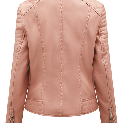 Onbely Perfecto femme en cuir PU avec fermeture éclair et col revers