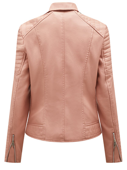 Onbely Perfecto femme en cuir PU avec fermeture éclair et col revers