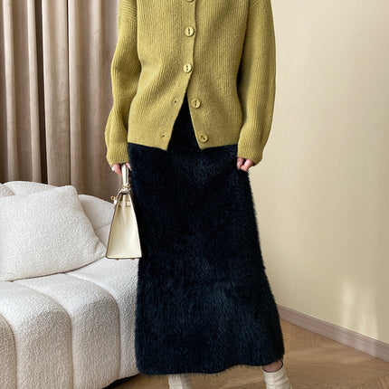 Onbely cardigan boutonnage col rond pour femme casual