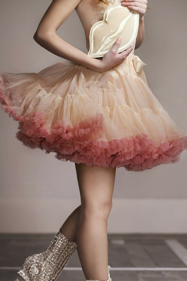 Onbely jupe court bouffante tutu tulle élégant