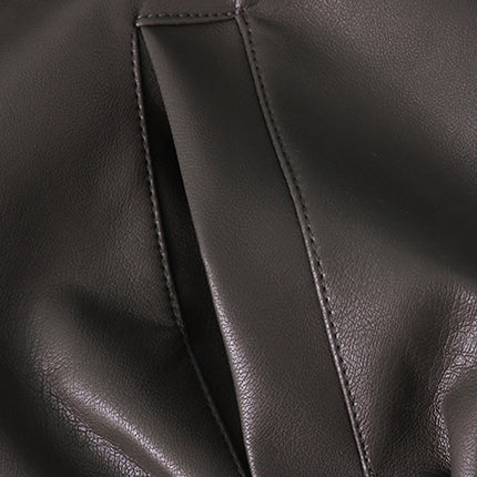 Onbely Perfecto femme en simili cuir court avec poches et fermeture éclair