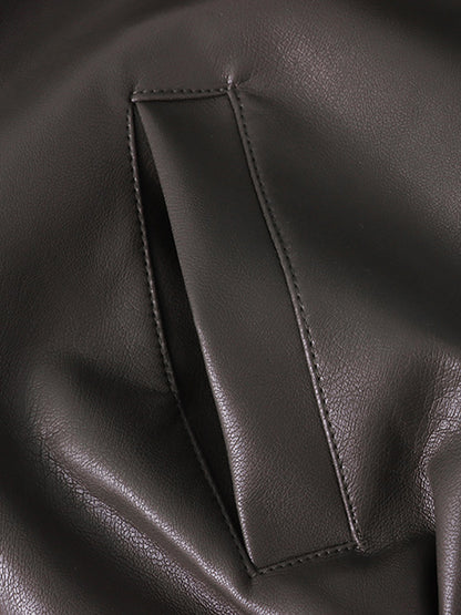 Onbely Perfecto femme en simili cuir court avec poches et fermeture éclair