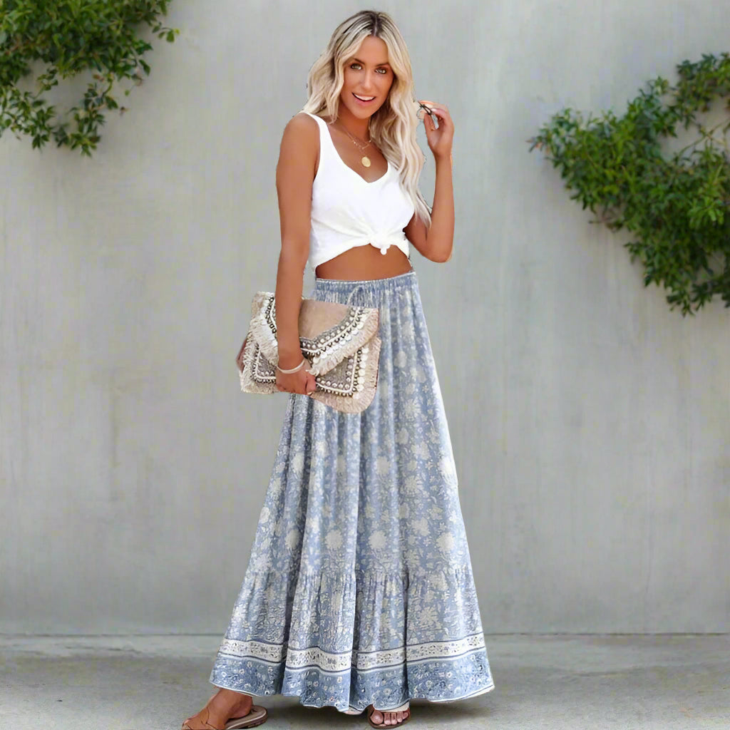 Jupe Maxi Bohème à Imprimé Floral boho dress