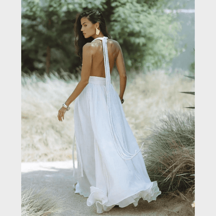 Robe Maxi Bohème Dos Nu à Lacets boho dress