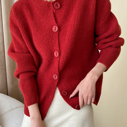 Onbely cardigan boutonnage col rond pour femme casual