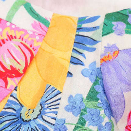 Onbely roeb longue de plage trapèze imprimé à fleurie bretelle