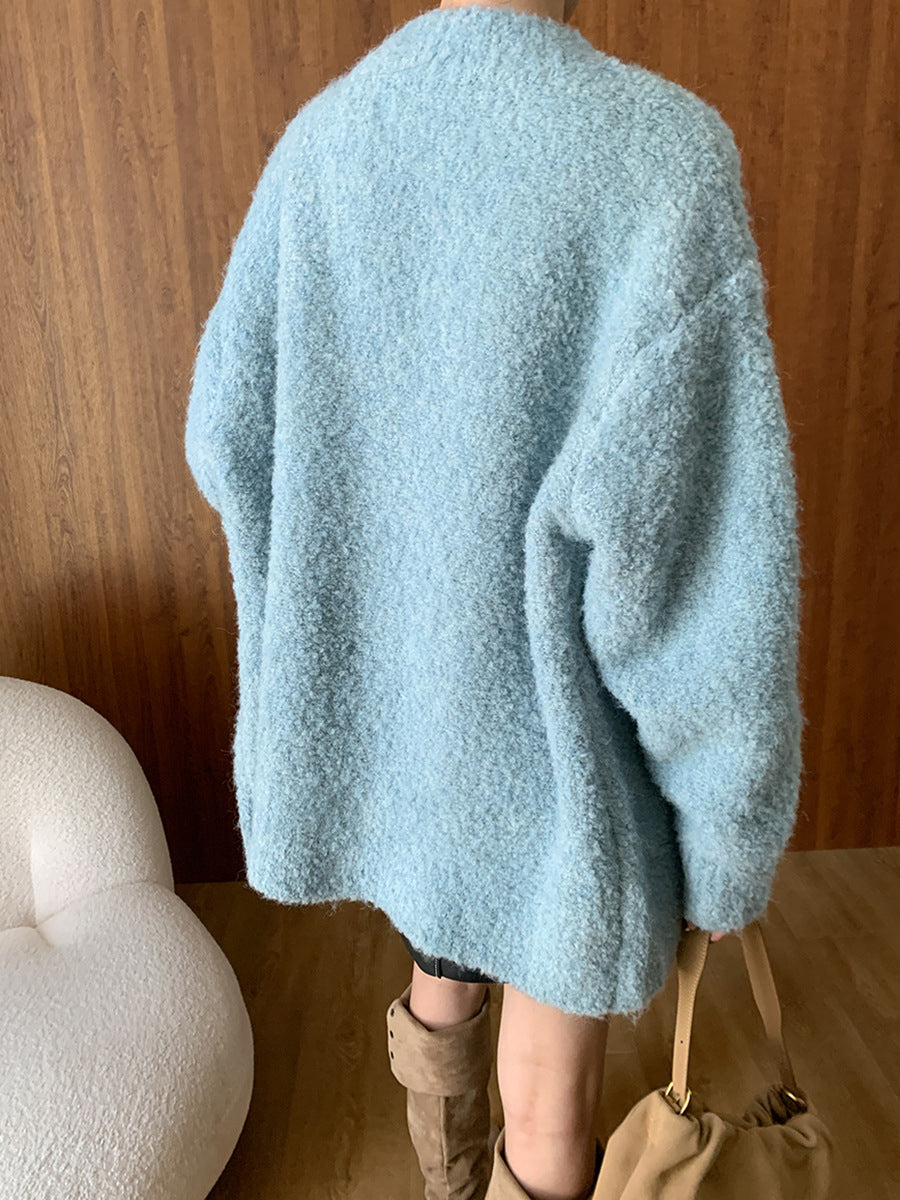 Onbely cardigan boutonnage femme mode bleu