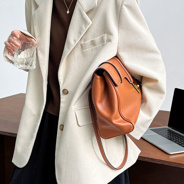 Onbely Blazer en velours côtelé femme style vintage avec poches et boutonnage