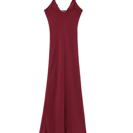 Onbely robe de soirée longue moulante rayé dos nu à fines brides col en V cintrée mode style de rue tous les jours