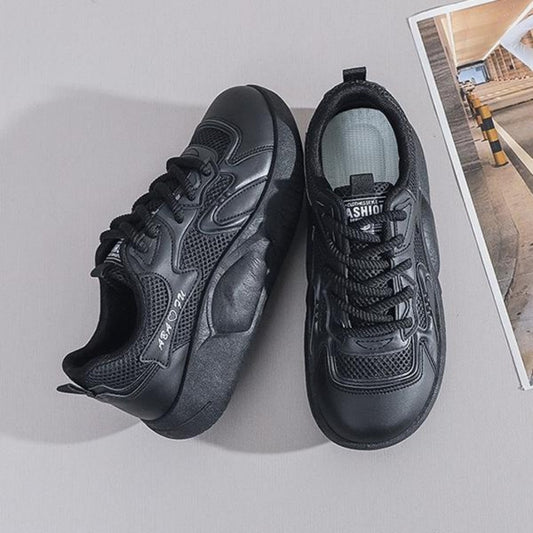 Onbely Baskets Femme Noires Respirantes Chaussures de Sport et Ville Légères & Confortables pour Étudiantes