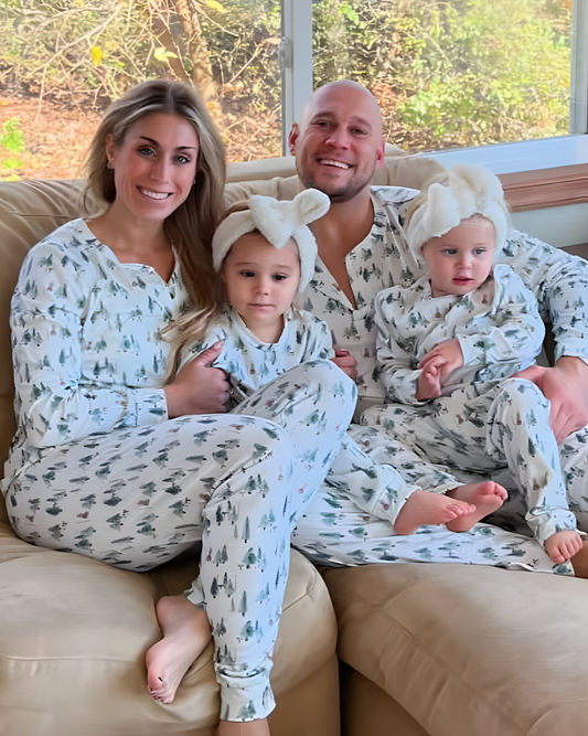 Leafy Dreams – Pyjamas de Noël Assortis pour la Famille