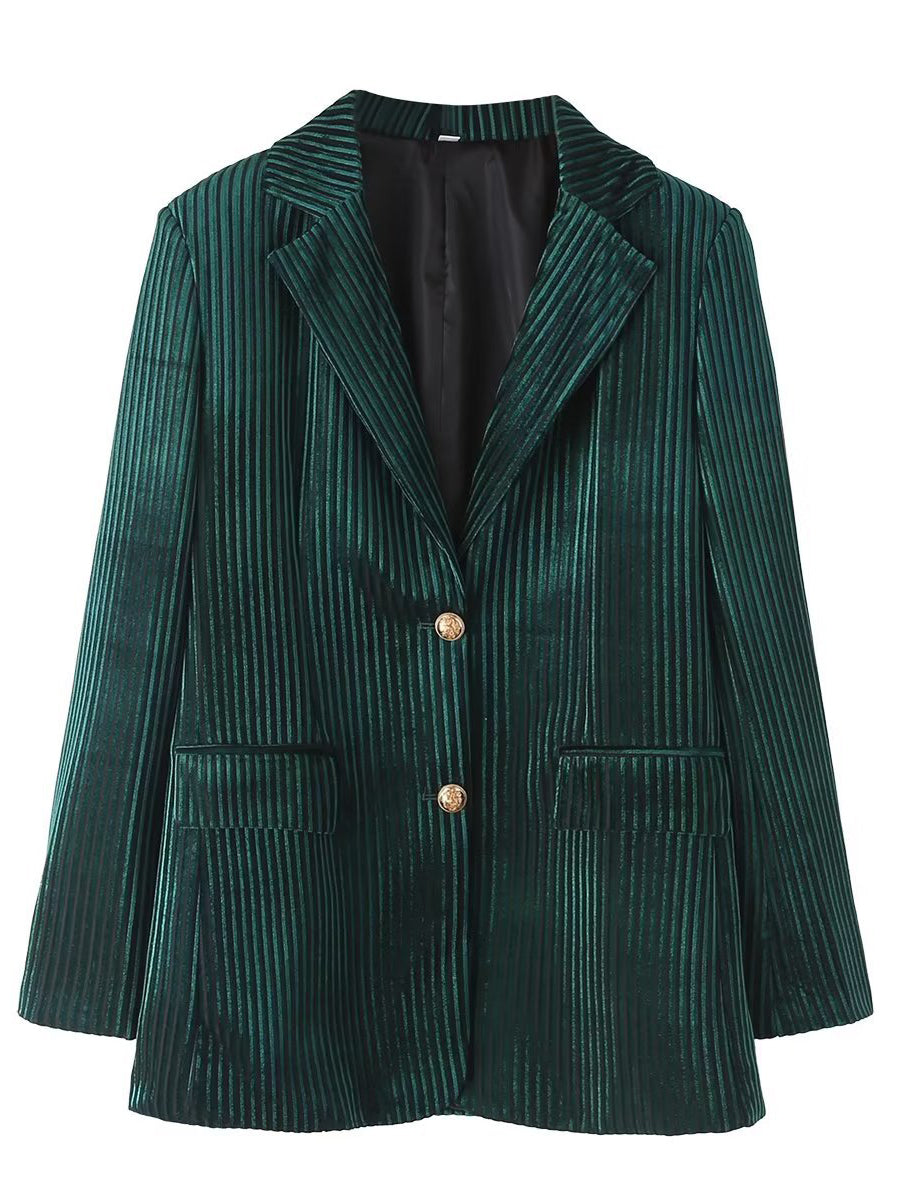Onbely blazer velours boutonnage avec poches femme