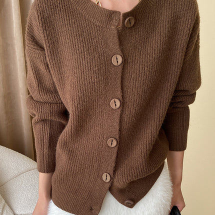Onbely cardigan boutonnage col rond pour femme casual