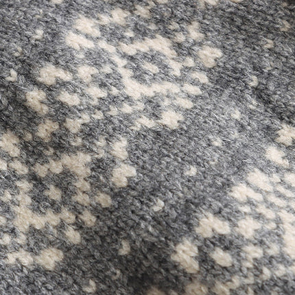 Onbely pull jacquard fermeture éclair pour femme vintage noël