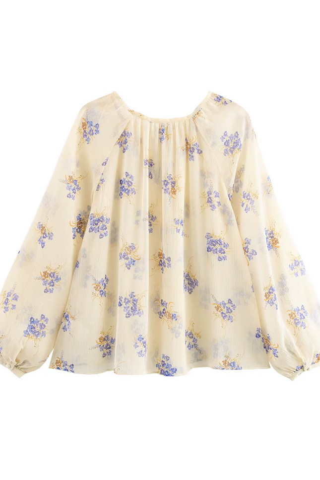 Onbely Blouse Ample mousseline Imprimé Fleuri strappy Femme