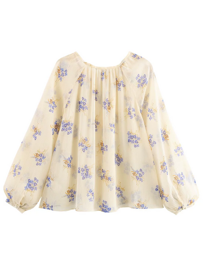 Onbely Blouse Ample mousseline Imprimé Fleuri strappy Femme