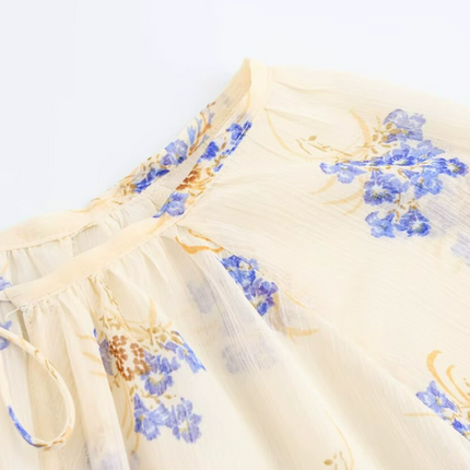 Onbely Blouse Ample mousseline Imprimé Fleuri strappy Femme