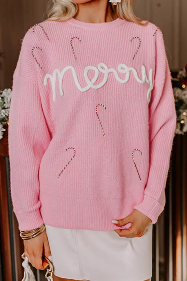 Merry Candy Cane Pull de Noël