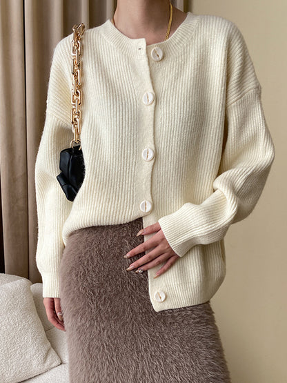 Onbely cardigan boutonnage col rond pour femme casual