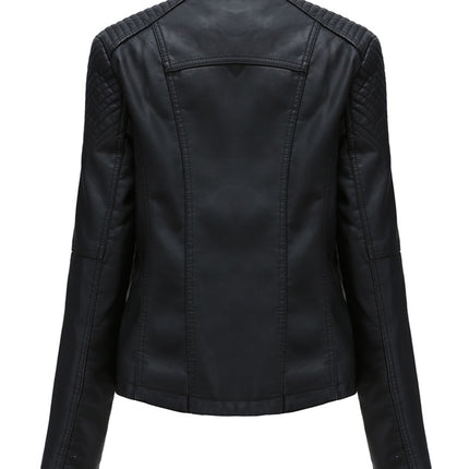 Onbely Perfecto femme en cuir PU avec poches et fermeture éclair