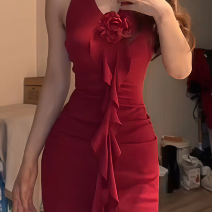 Onbely robe de soirée longue moulante dos nu licou mode bal de promo