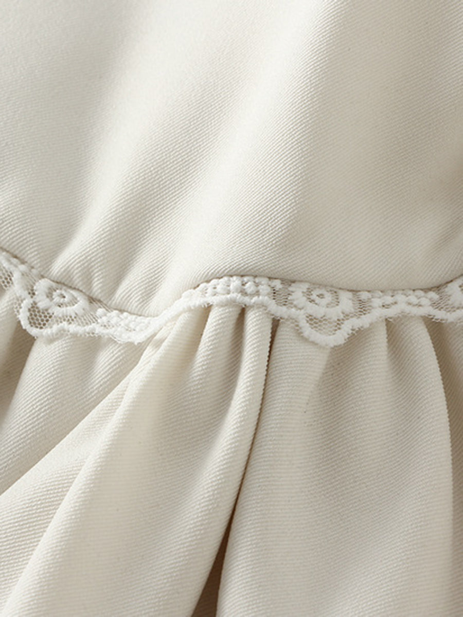 Onbely Jupe à gâteau courte en dentelle avec nœud papillon pour femme