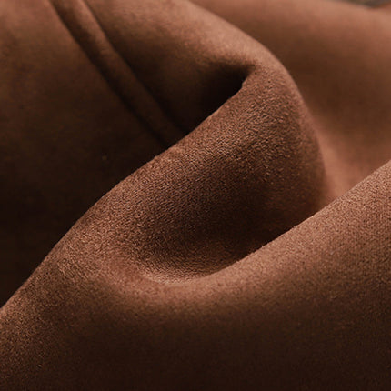 Onbely manteau aviateur en suedine laine pour femme hiver