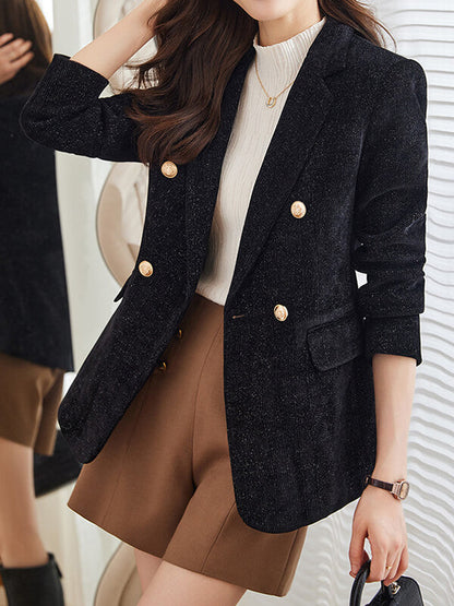 Onbely blazer velours cotelé bright wire double boutonnage femme mode