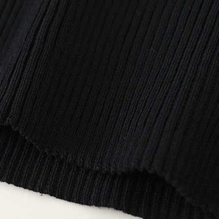 Onbely Haut Femme Manches Longues Col Bateau Mode Tricot Côtelé Automne Printemps