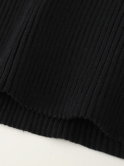 Onbely Haut Femme Manches Longues Col Bateau Mode Tricot Côtelé Automne Printemps