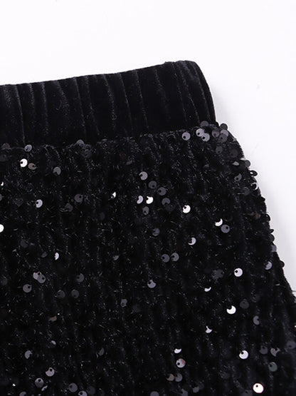 Onbely jupe longue mode brillante paillette plumes - onbely
