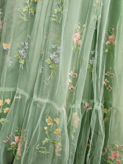 Onbely robe de soirée longue bal de promo tulle brodée
